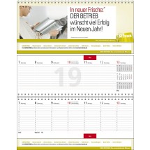 Tischquerkalender Business-Exclusiv 1-schwarz /880_ rot